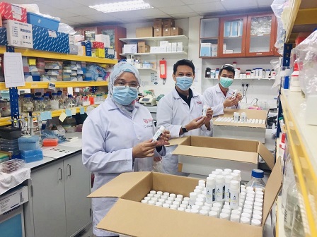 'Instant hand sanitiser' bottles for UPM frontliners